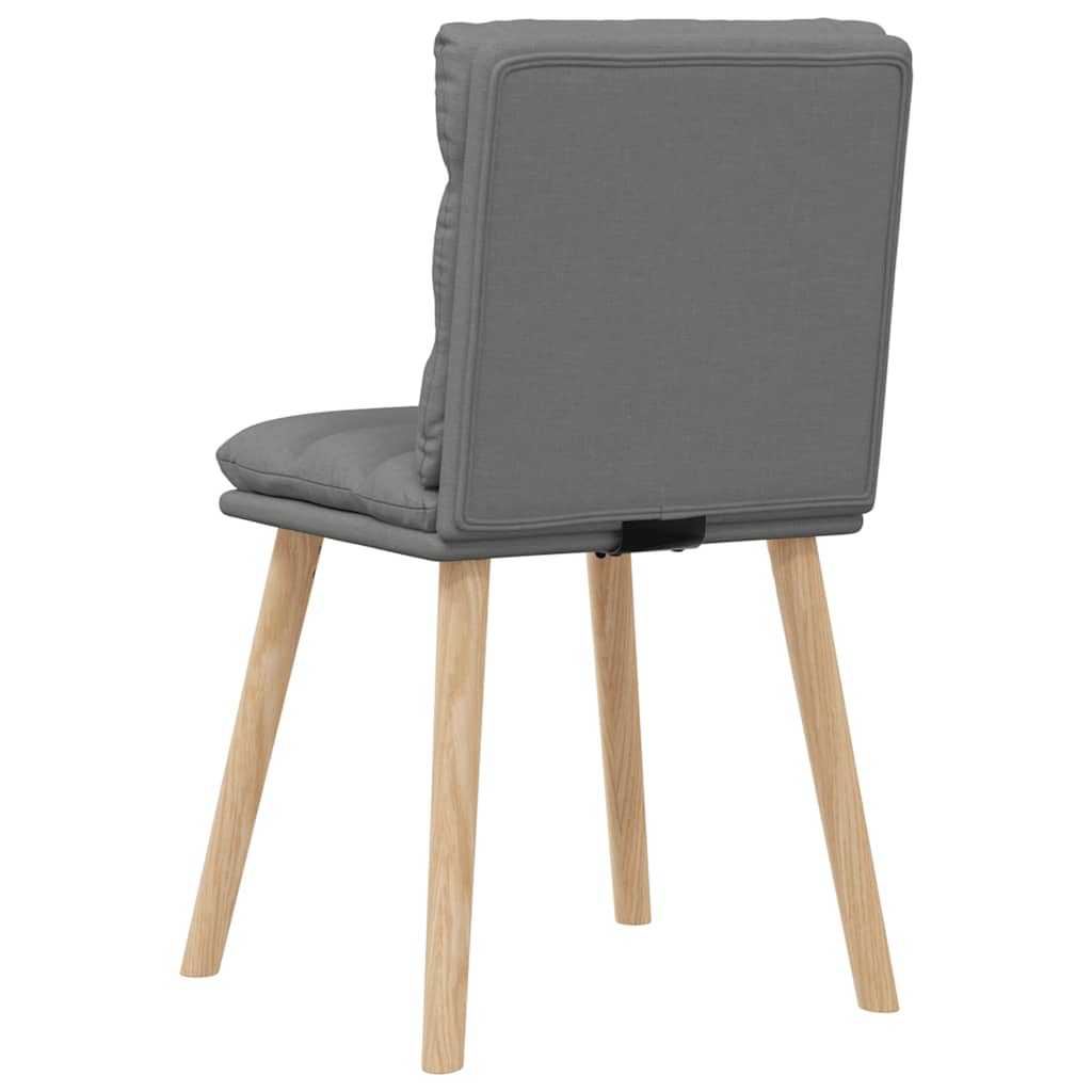 Eetkamerstoelen 6 st stof donkergrijs