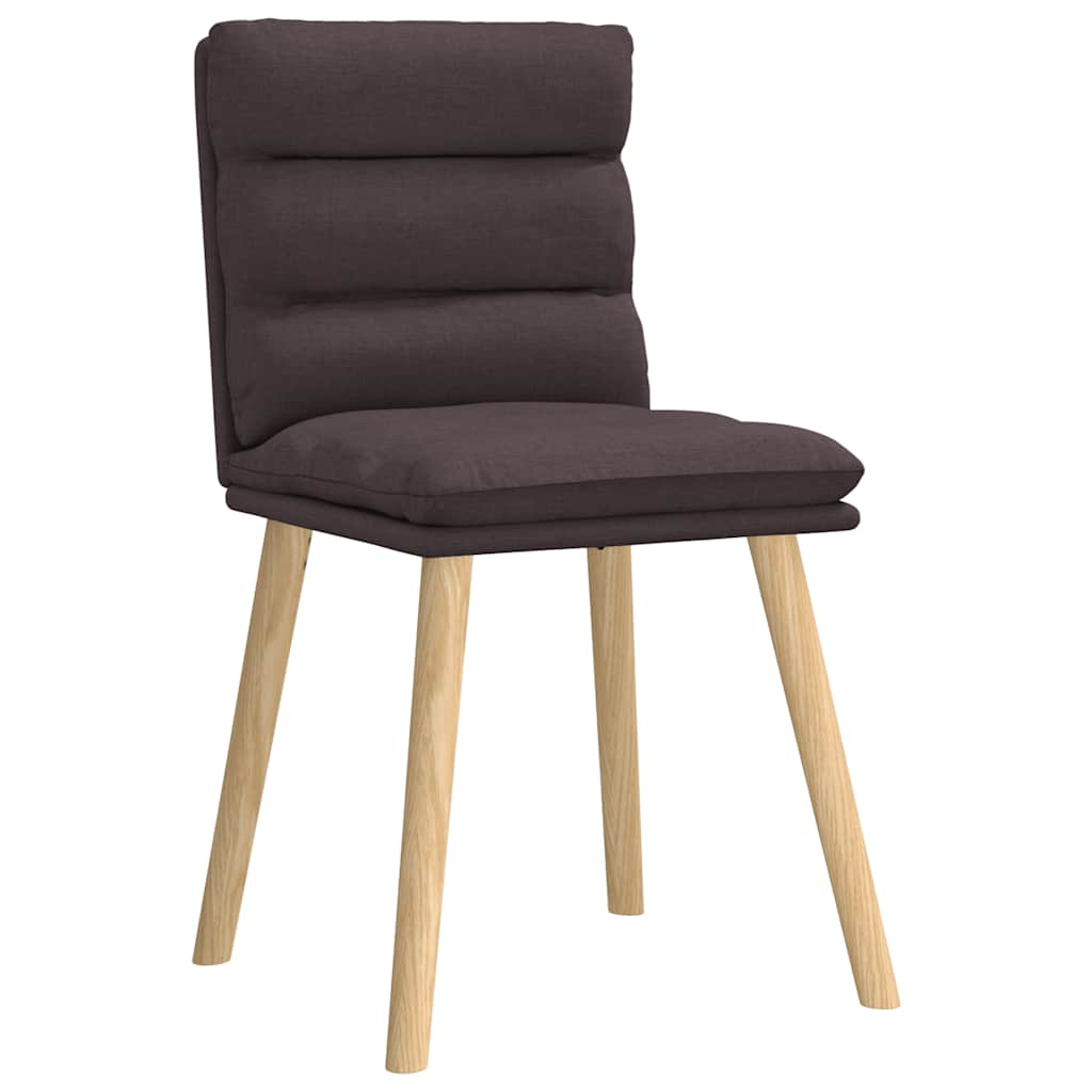 Eetkamerstoelen 6 st stof donkerbruin