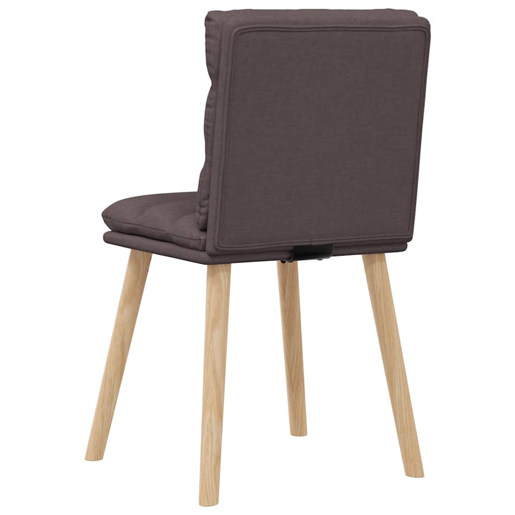 Eetkamerstoelen 6 st stof donkerbruin