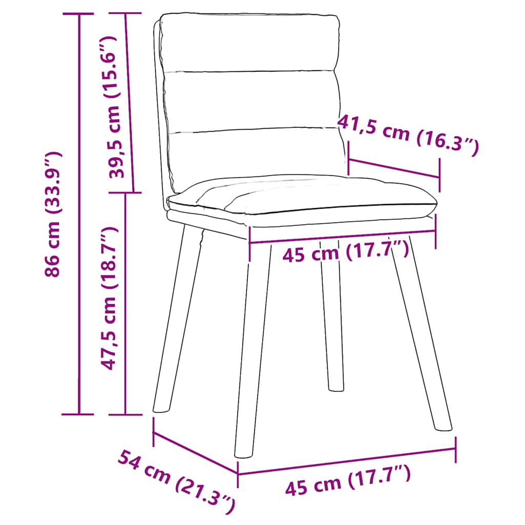 Eetkamerstoelen 6 st stof donkerbruin