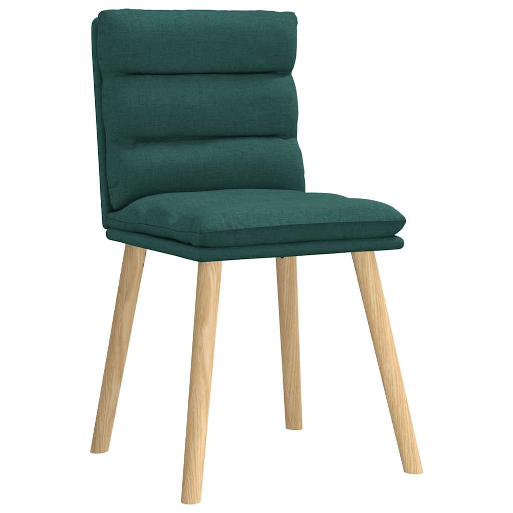 Eetkamerstoelen 6 st stof donkergroen