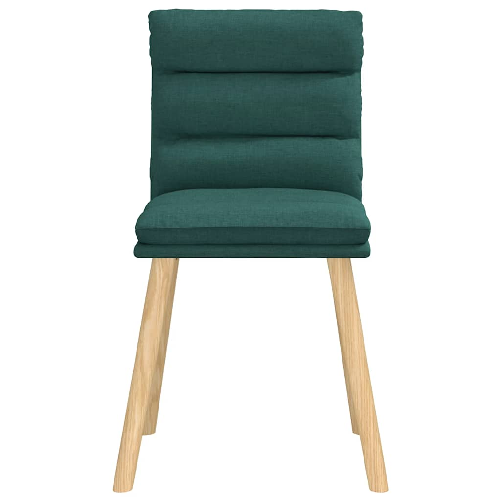 Eetkamerstoelen 6 st stof donkergroen