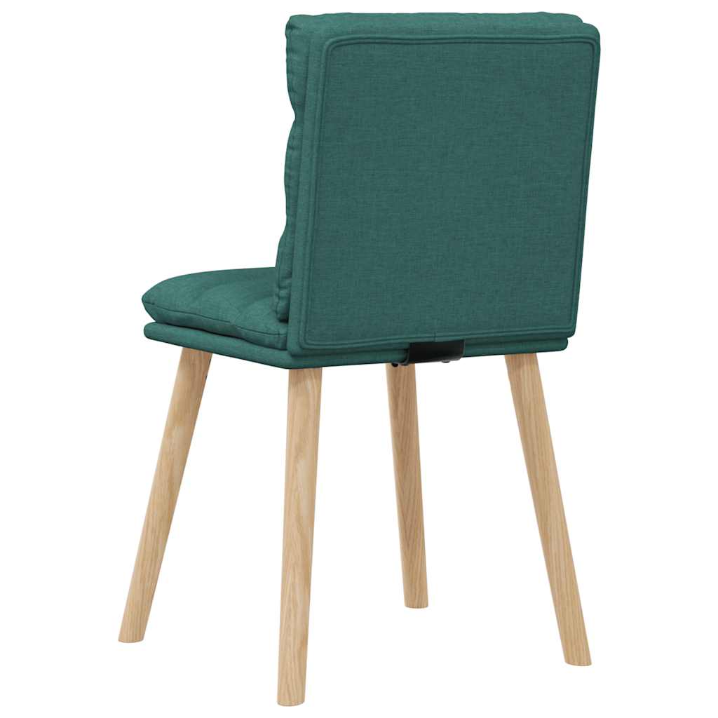 Eetkamerstoelen 6 st stof donkergroen