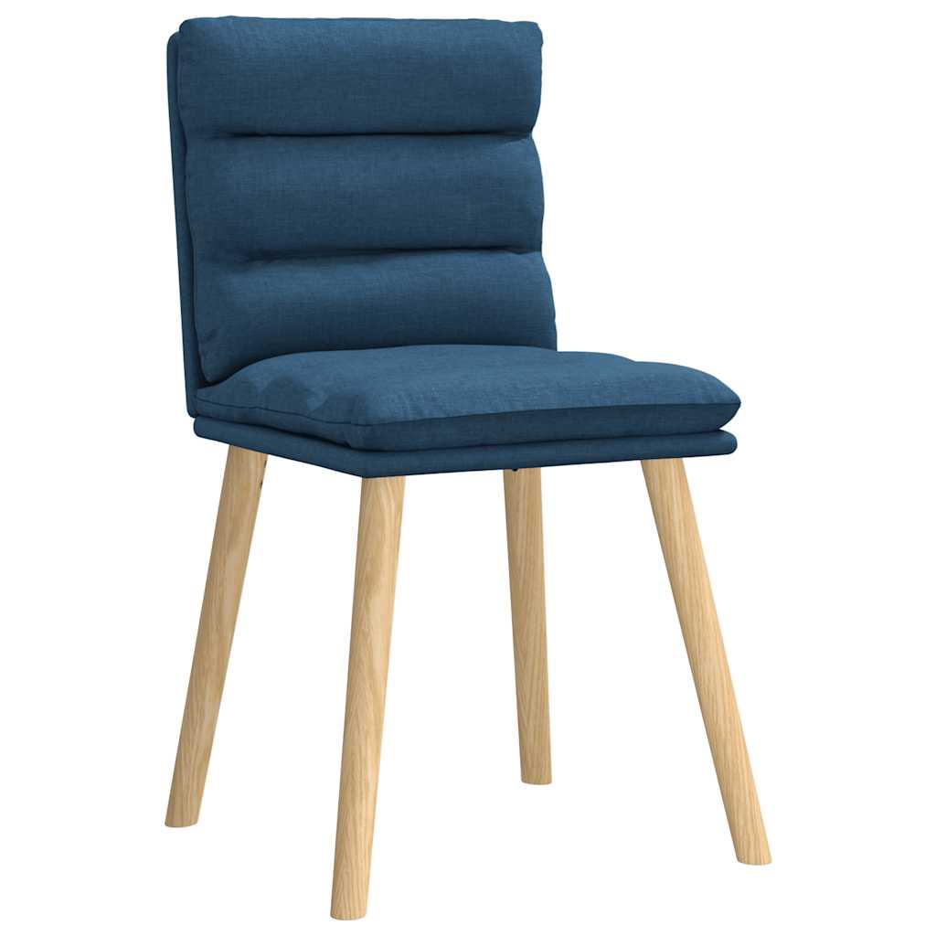 Eetkamerstoelen 6 st stof blauw