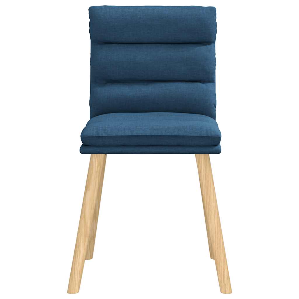 Eetkamerstoelen 6 st stof blauw