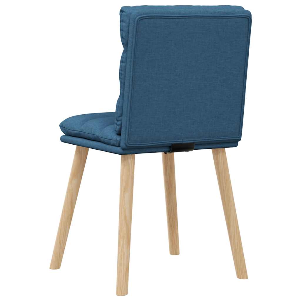 Eetkamerstoelen 6 st stof blauw