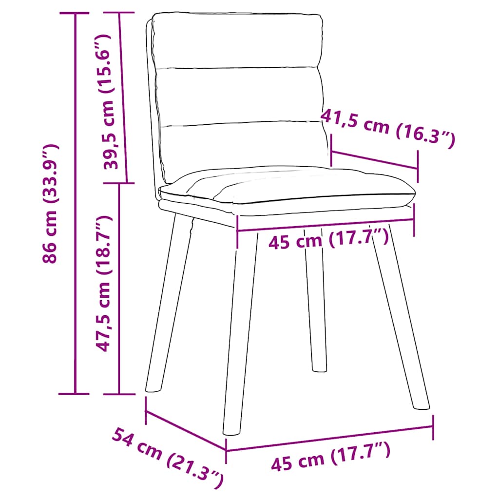 Eetkamerstoelen 6 st stof blauw