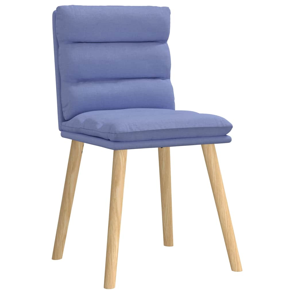 Eetkamerstoelen 6 st stof jeansblauw