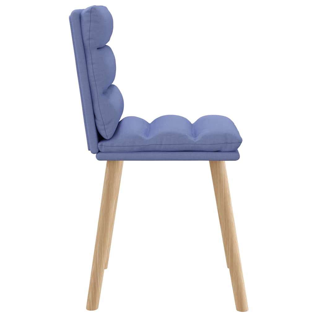 Eetkamerstoelen 6 st stof jeansblauw