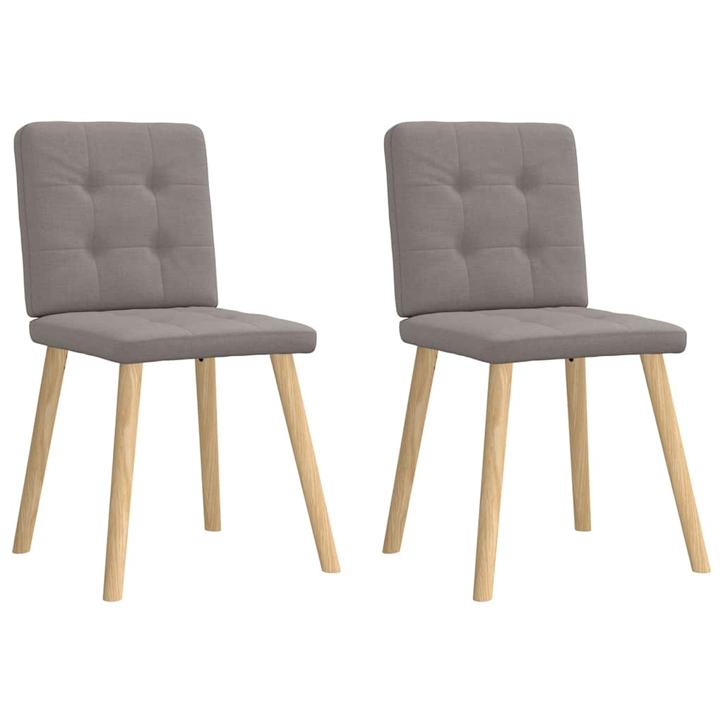 Eetkamerstoelen draaibaar 2 st stof taupe