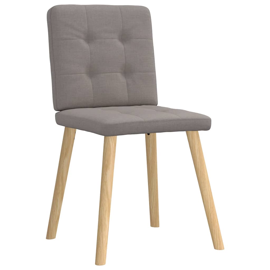 Eetkamerstoelen draaibaar 2 st stof taupe