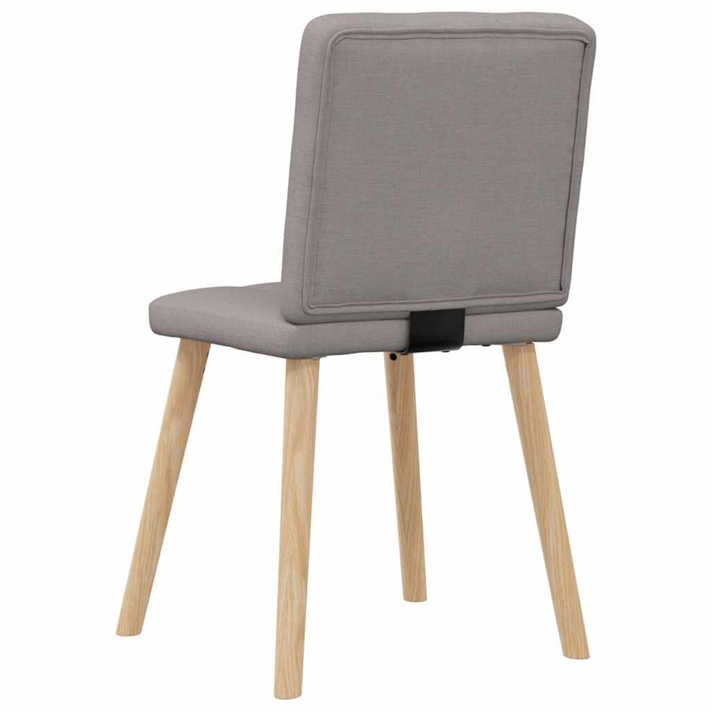 Eetkamerstoelen draaibaar 2 st stof taupe