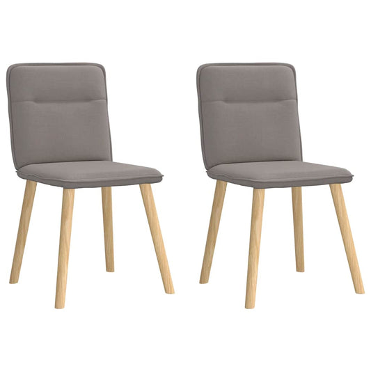 Eetkamerstoelen draaibaar 2 st stof taupe