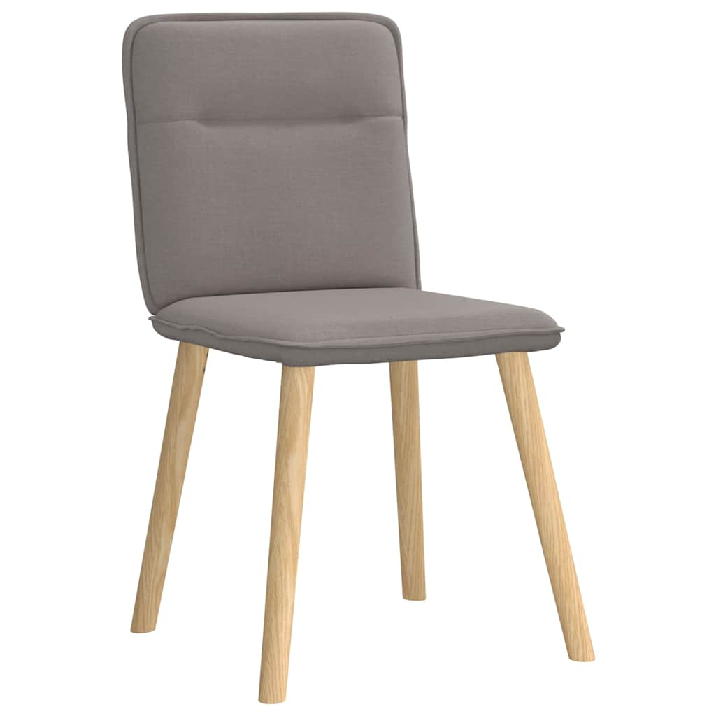 Eetkamerstoelen draaibaar 2 st stof taupe