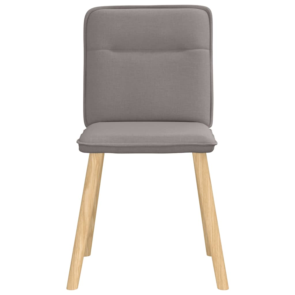 Eetkamerstoelen draaibaar 2 st stof taupe