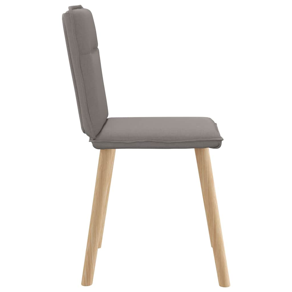 Eetkamerstoelen draaibaar 2 st stof taupe