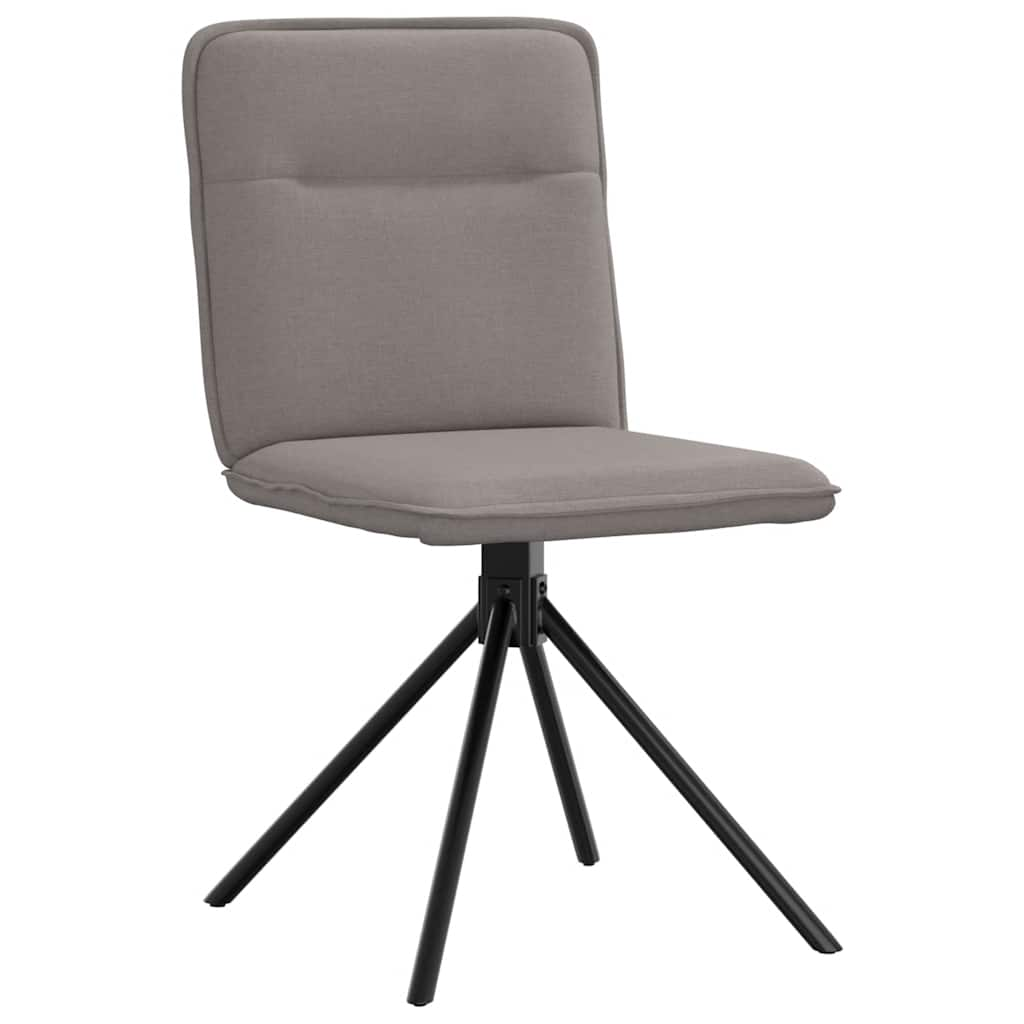 Eetkamerstoelen draaibaar 2 st stof taupe