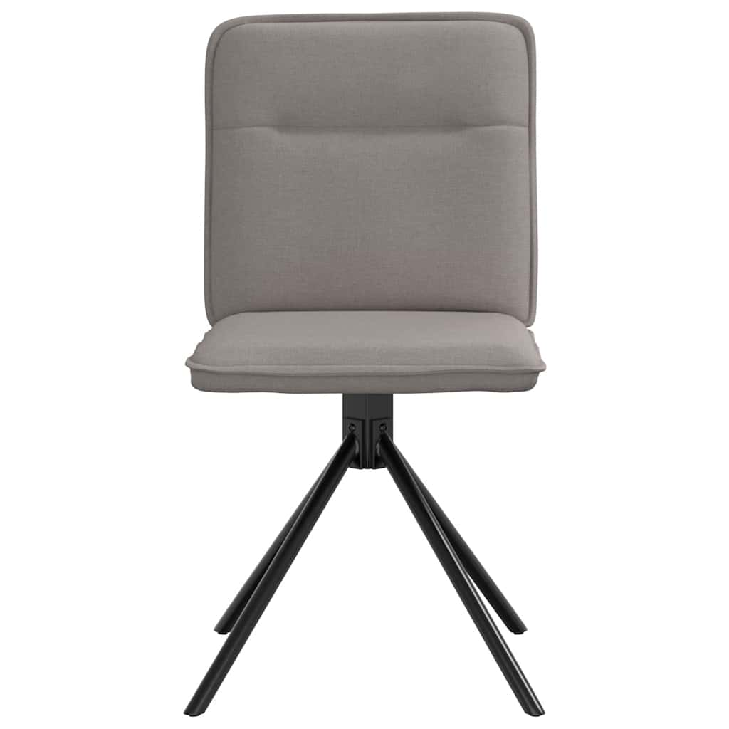 Eetkamerstoelen draaibaar 2 st stof taupe