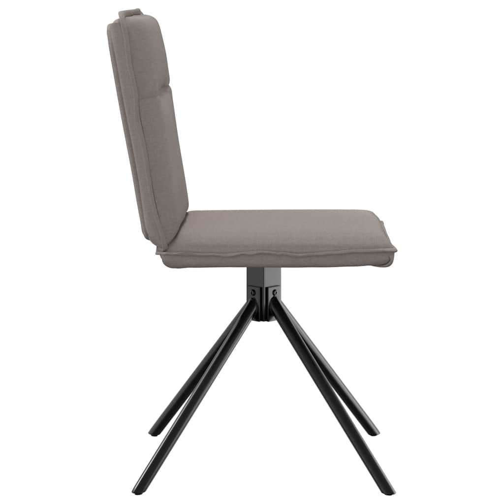 Eetkamerstoelen draaibaar 2 st stof taupe