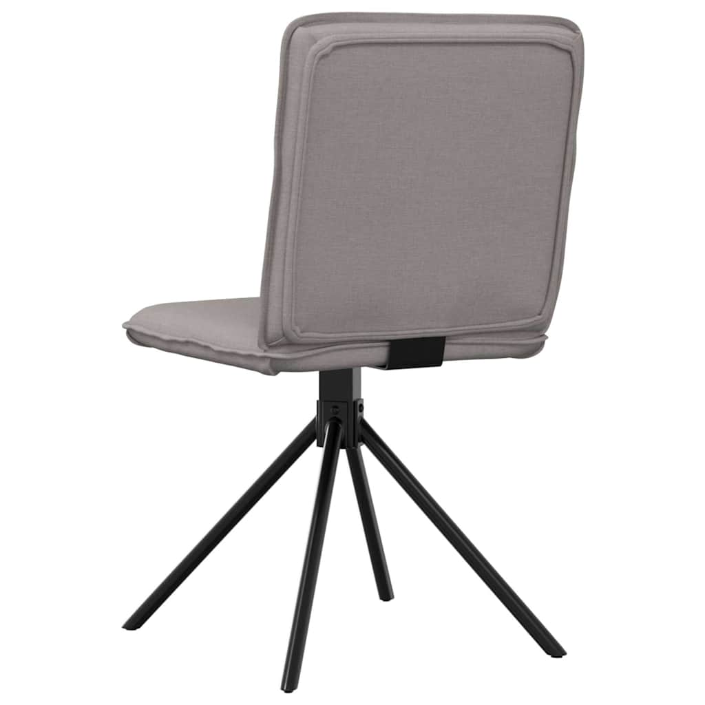 Eetkamerstoelen draaibaar 2 st stof taupe