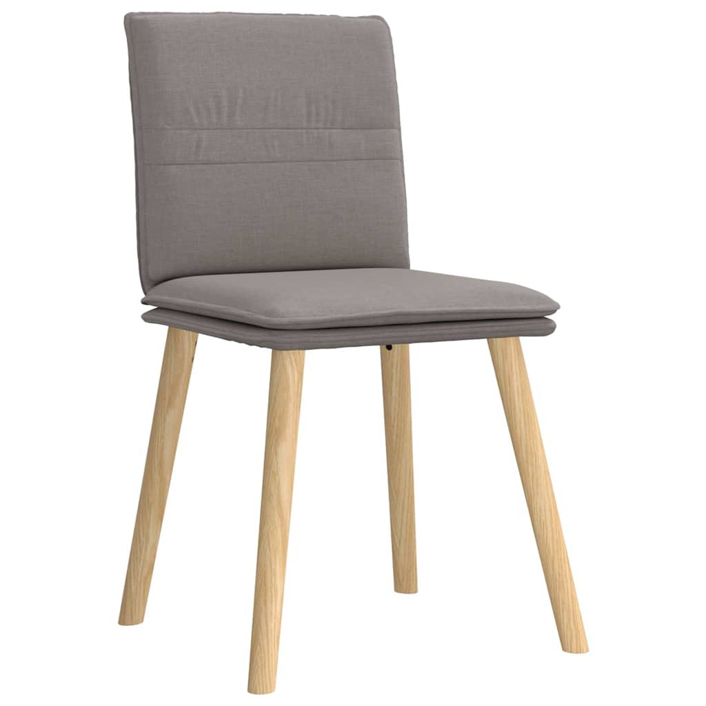 Eetkamerstoelen draaibaar 2 st stof taupe