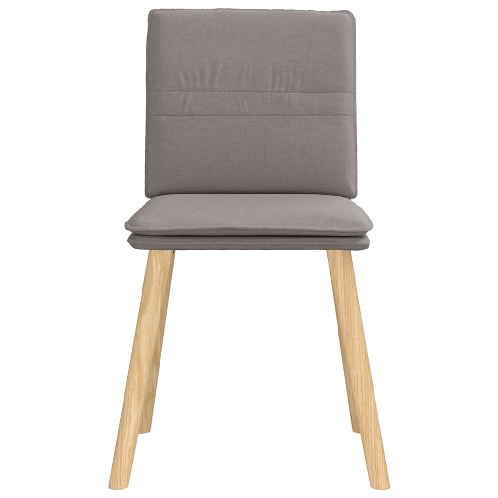 Eetkamerstoelen draaibaar 2 st stof taupe