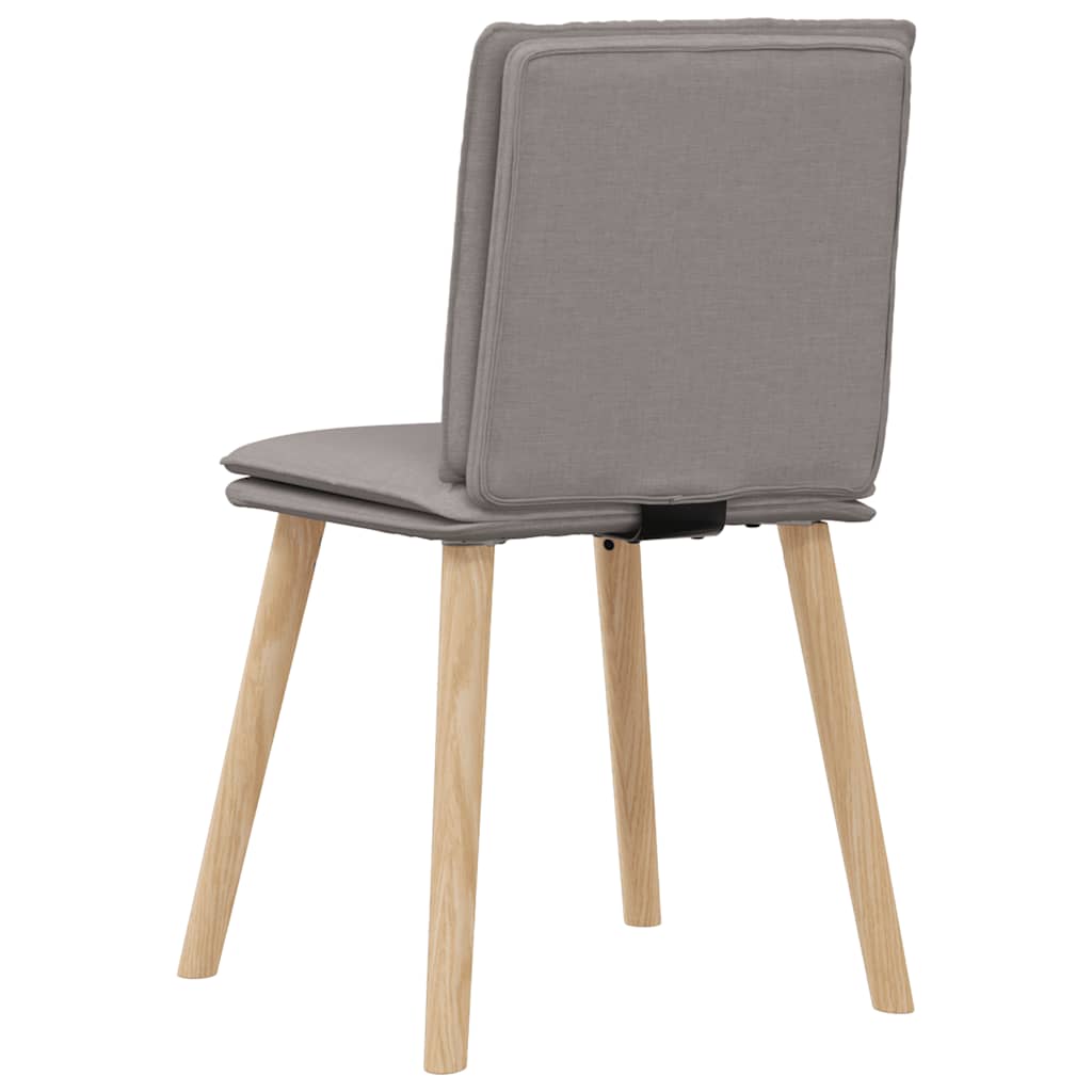 Eetkamerstoelen draaibaar 2 st stof taupe