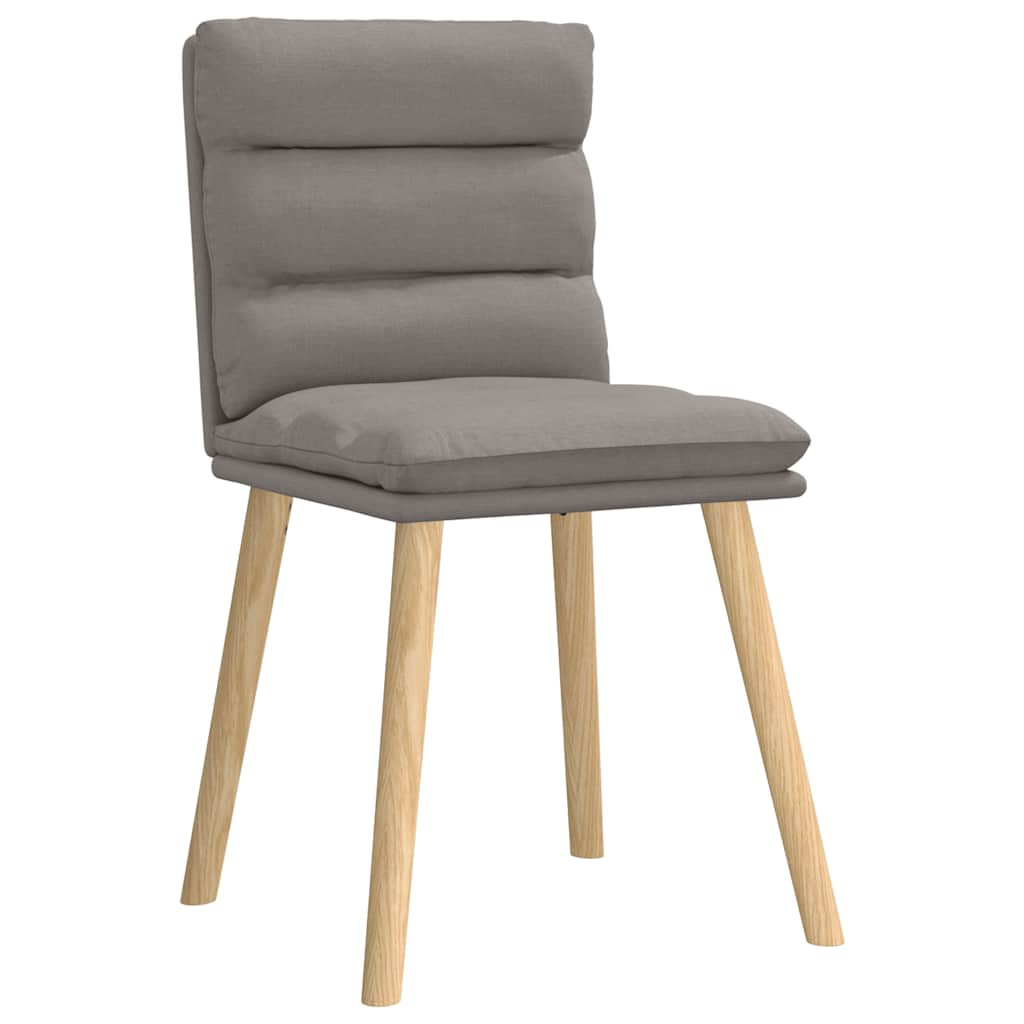 Eetkamerstoelen draaibaar 2 st stof taupe