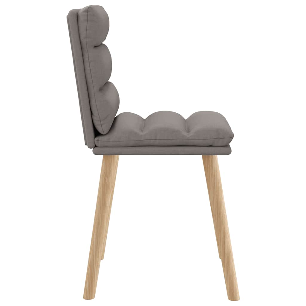 Eetkamerstoelen draaibaar 2 st stof taupe