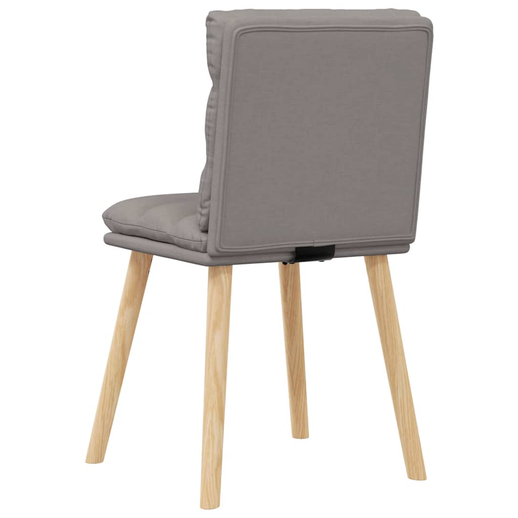 Eetkamerstoelen draaibaar 2 st stof taupe